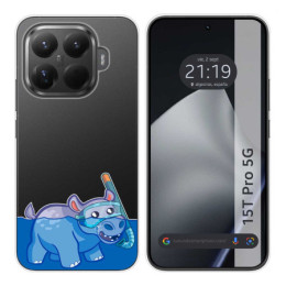 Funda Silicona Transparente para Xiaomi 15T Pro 5G diseño Hipo Dibujos