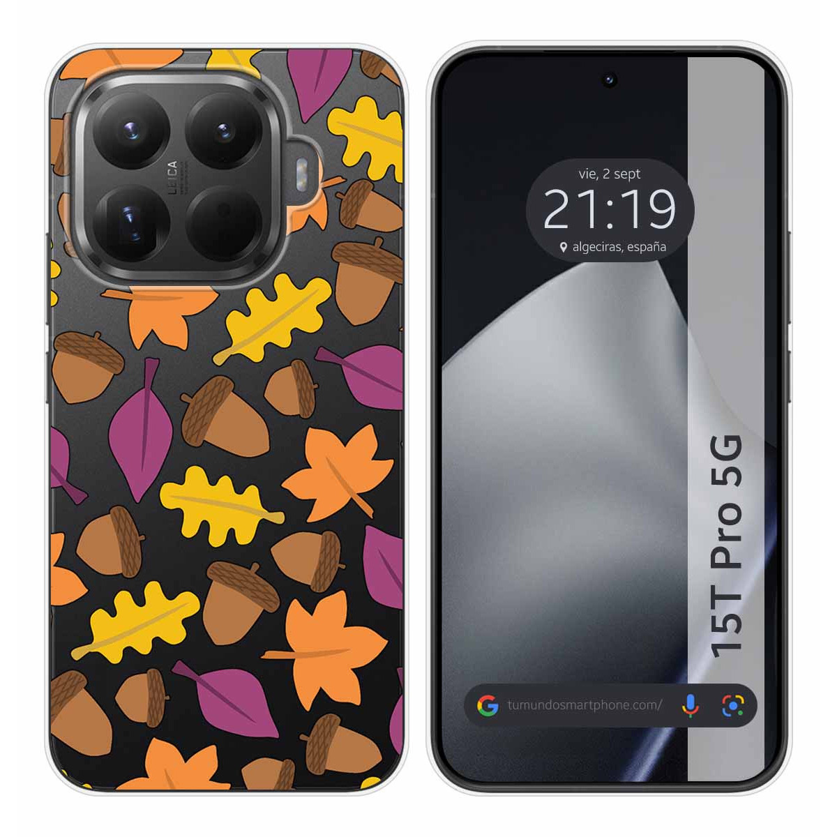 Funda Silicona Transparente para Xiaomi 15T Pro 5G diseño Otoño Dibujos