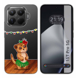 Funda Silicona Transparente para Xiaomi 15T Pro 5G diseño Suricata Dibujos