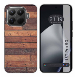 Funda Silicona para Xiaomi 15T Pro 5G diseño Madera 03 Dibujos