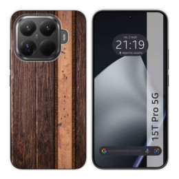 Funda Silicona para Xiaomi 15T Pro 5G diseño Madera 05 Dibujos