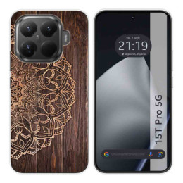 Funda Silicona para Xiaomi 15T Pro 5G diseño Madera 06 Dibujos