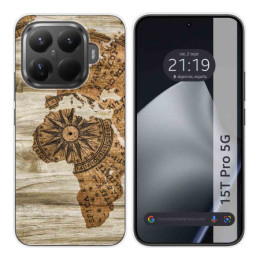 Funda Silicona para Xiaomi 15T Pro 5G diseño Madera 07 Dibujos