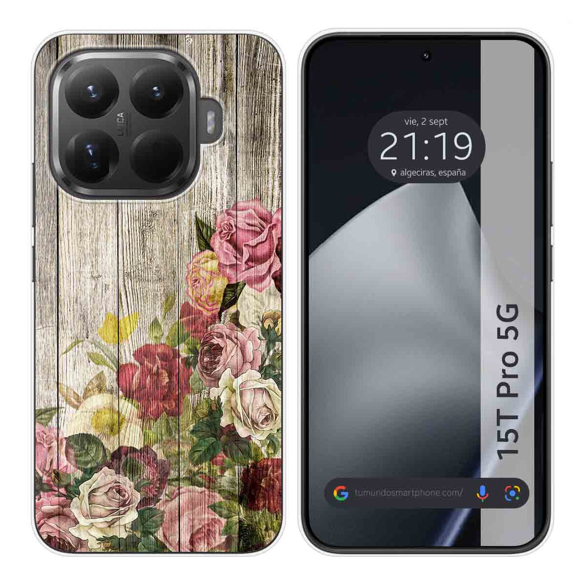 Funda Silicona para Xiaomi 15T Pro 5G diseño Madera 08 Dibujos