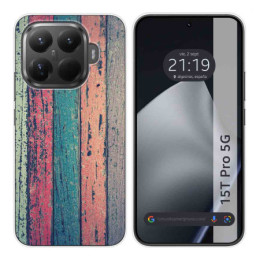 Funda Silicona para Xiaomi 15T Pro 5G diseño Madera 10 Dibujos