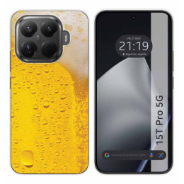 Funda Silicona para Xiaomi 15T Pro 5G diseño Cerveza Dibujos
