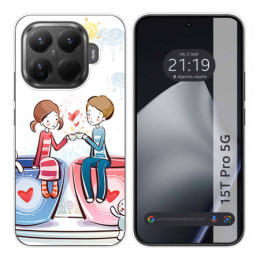Funda Silicona para Xiaomi 15T Pro 5G diseño Café Dibujos