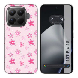 Funda Silicona para Xiaomi 15T Pro 5G diseño Flores Dibujos