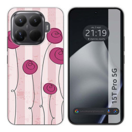 Funda Silicona para Xiaomi 15T Pro 5G diseño Flores Vintage Dibujos