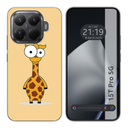 Funda Silicona para Xiaomi 15T Pro 5G diseño Jirafa Dibujos