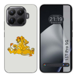 Funda Silicona para Xiaomi 15T Pro 5G diseño Leones Dibujos