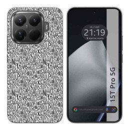 Funda Silicona para Xiaomi 15T Pro 5G diseño Letras Dibujos