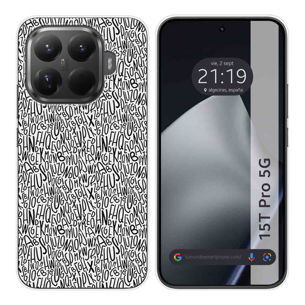 Funda Silicona para Xiaomi 15T Pro 5G diseño Letras Dibujos