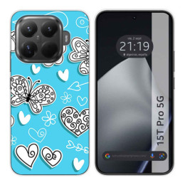 Funda Silicona para Xiaomi 15T Pro 5G diseño Mariposas Dibujos