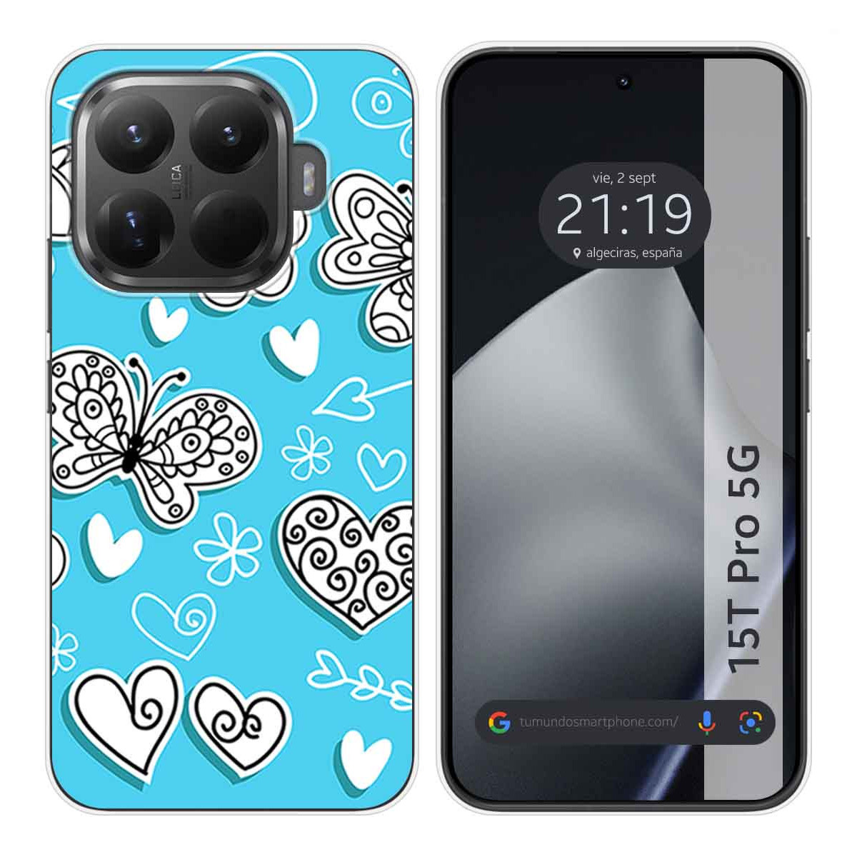 Funda Silicona para Xiaomi 15T Pro 5G diseño Mariposas Dibujos