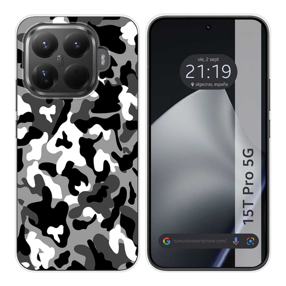 Funda Silicona para Xiaomi 15T Pro 5G diseño Snow Camuflaje Dibujos
