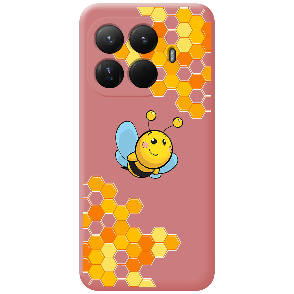 Funda Silicona Líquida Rosa para Xiaomi 15T Pro 5G diseño Abeja Dibujos
