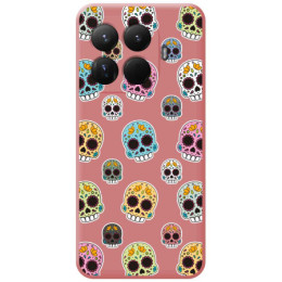Funda Silicona Líquida Rosa para Xiaomi 15T Pro 5G diseño Catrina Dibujos