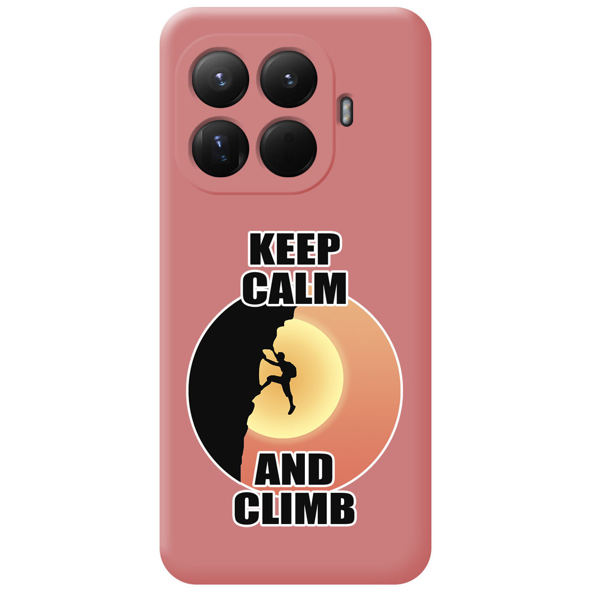 Funda Silicona Líquida Rosa para Xiaomi 15T Pro 5G diseño Hombre Escalada Dibujos