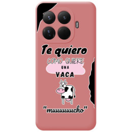 Funda Silicona Líquida Rosa para Xiaomi 15T Pro 5G diseño Vaca Dibujos
