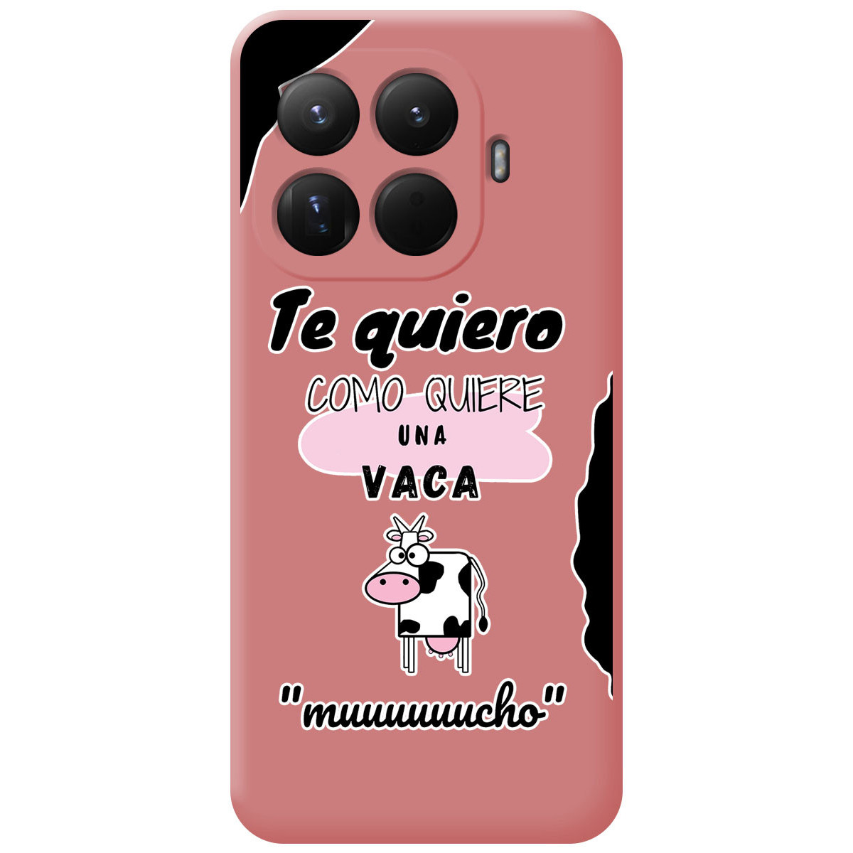 Funda Silicona Líquida Rosa para Xiaomi 15T Pro 5G diseño Vaca Dibujos
