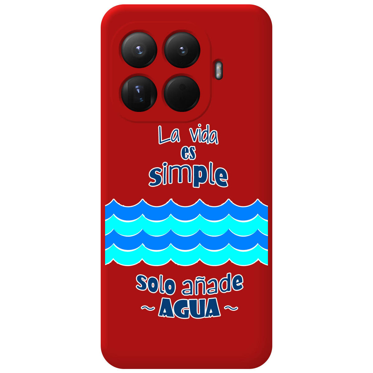 Funda Silicona Líquida Roja para Xiaomi 15T Pro 5G diseño Agua Dibujos