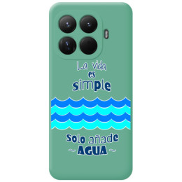 Funda Silicona Líquida Verde para Xiaomi 15T Pro 5G diseño Agua Dibujos