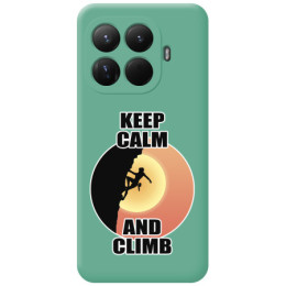 Funda Silicona Líquida Verde para Xiaomi 15T Pro 5G diseño Mujer Escalada Dibujos