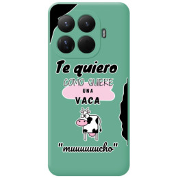 Funda Silicona Líquida Verde para Xiaomi 15T Pro 5G diseño Vaca Dibujos