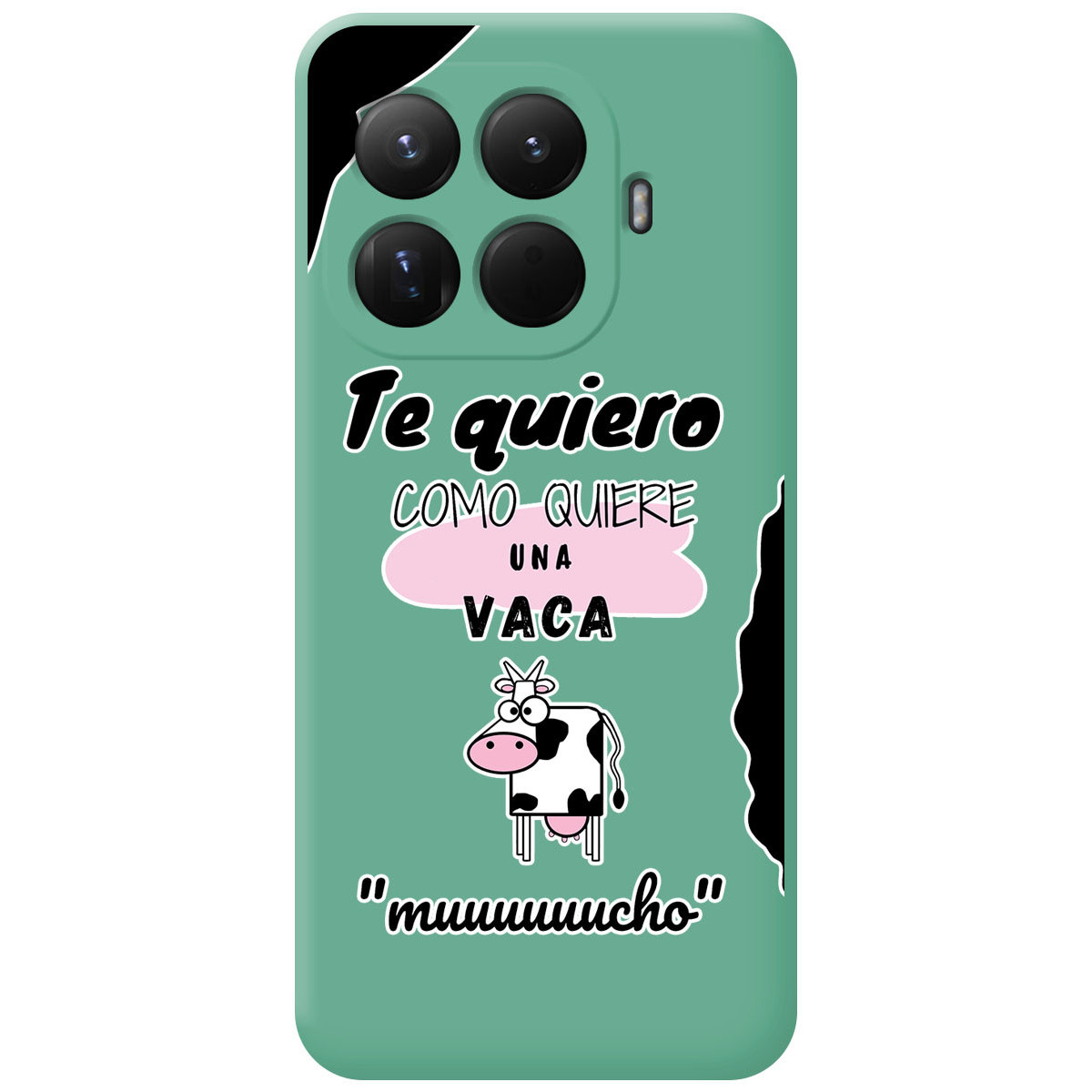 Funda Silicona Líquida Verde para Xiaomi 15T Pro 5G diseño Vaca Dibujos