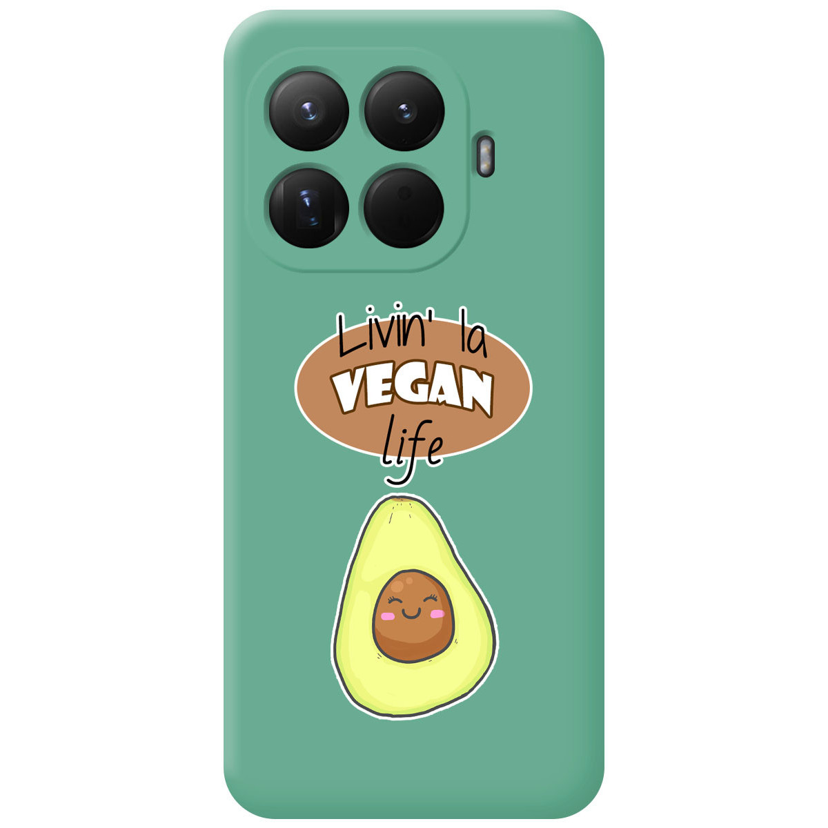 Funda Silicona Líquida Verde para Xiaomi 15T Pro 5G diseño Vegan Life Dibujos