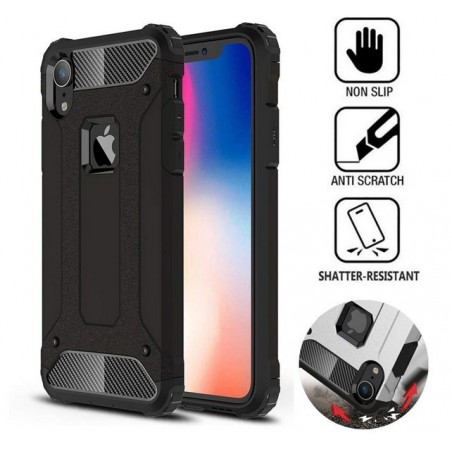 Funda Tipo Hybrid Tough Armor (Pc+Tpu) Negra para Iphone Xr