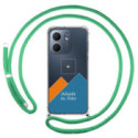 Personaliza tu Funda Colgante Transparente para Oppo A5x con Cordon Verde Agua Dibujo Personalizada