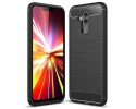 Funda Gel Tpu Tipo Carbon Negra para Huawei Mate 20 Lite
