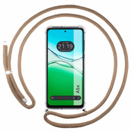 Funda Colgante Transparente para Oppo A5x con Cordon Camel