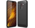 Funda Gel Tpu Tipo Carbon Negra para Xiaomi Pocophone F1