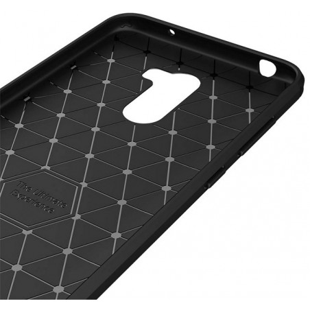Funda Gel Tpu Tipo Carbon Negra para Xiaomi Pocophone F1