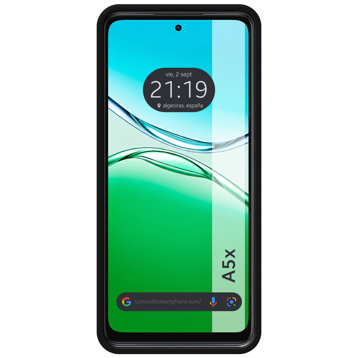 Funda Silicona Líquida Ultra Suave para Oppo A5x color Negra