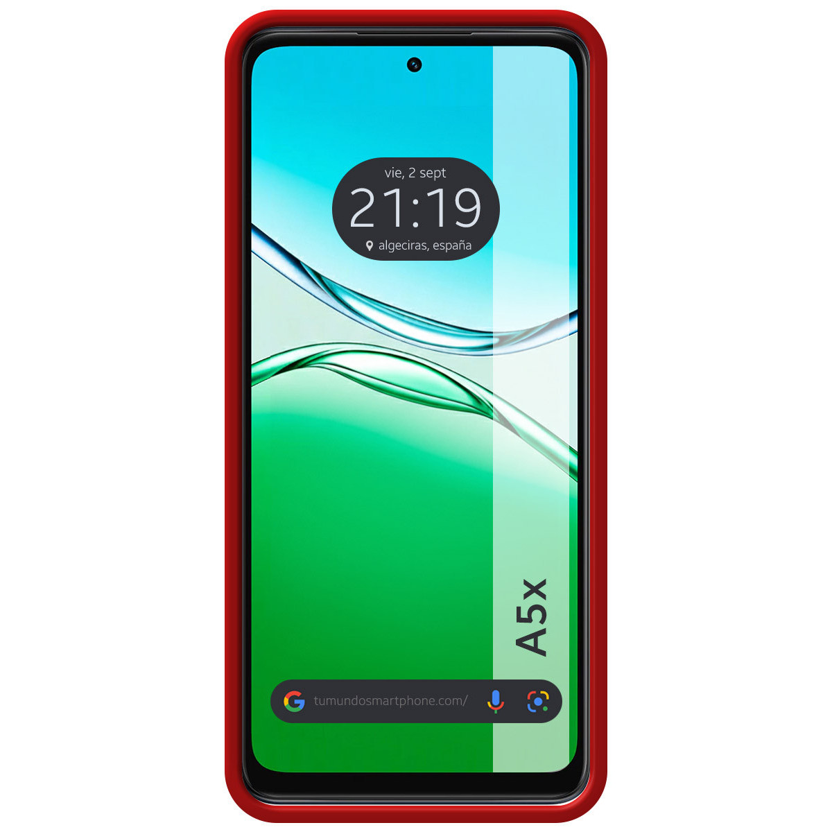 Funda Silicona Líquida Ultra Suave para Oppo A5x color Roja