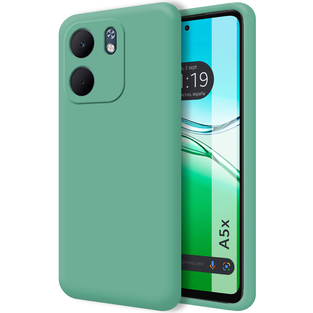 Funda Silicona Líquida Ultra Suave para Oppo A5x color Verde
