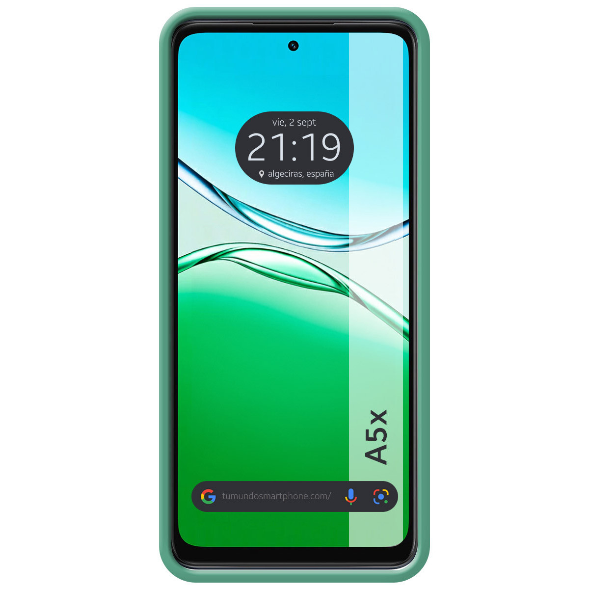Funda Silicona Líquida Ultra Suave para Oppo A5x color Verde