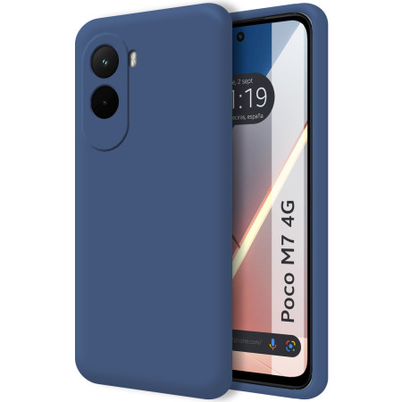 Funda Silicona Líquida Ultra Suave para Xiaomi Poco M7 4G color Azul