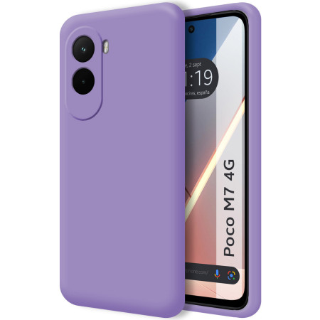 Funda Silicona Líquida Ultra Suave para Xiaomi Poco M7 4G color Morada