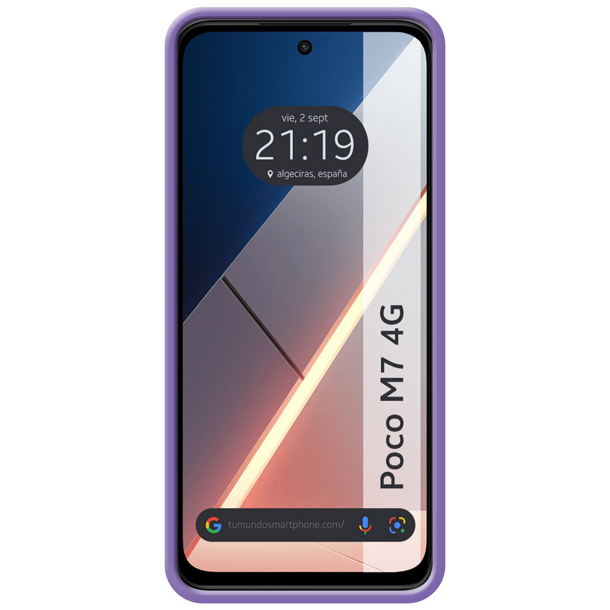 Funda Silicona Líquida Ultra Suave para Xiaomi Poco M7 4G color Morada