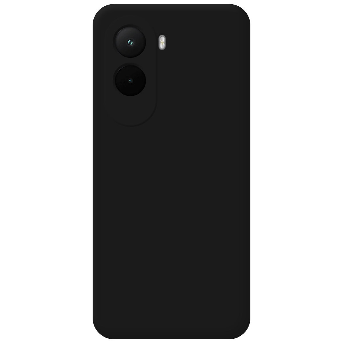 Funda Silicona Líquida Ultra Suave para Xiaomi Poco M7 4G color Negra