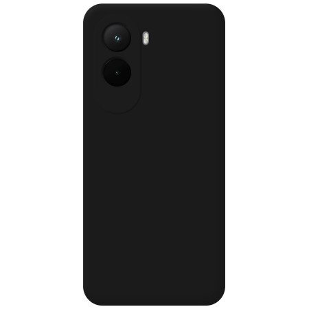 Funda Silicona Líquida Ultra Suave para Xiaomi Poco M7 4G color Negra