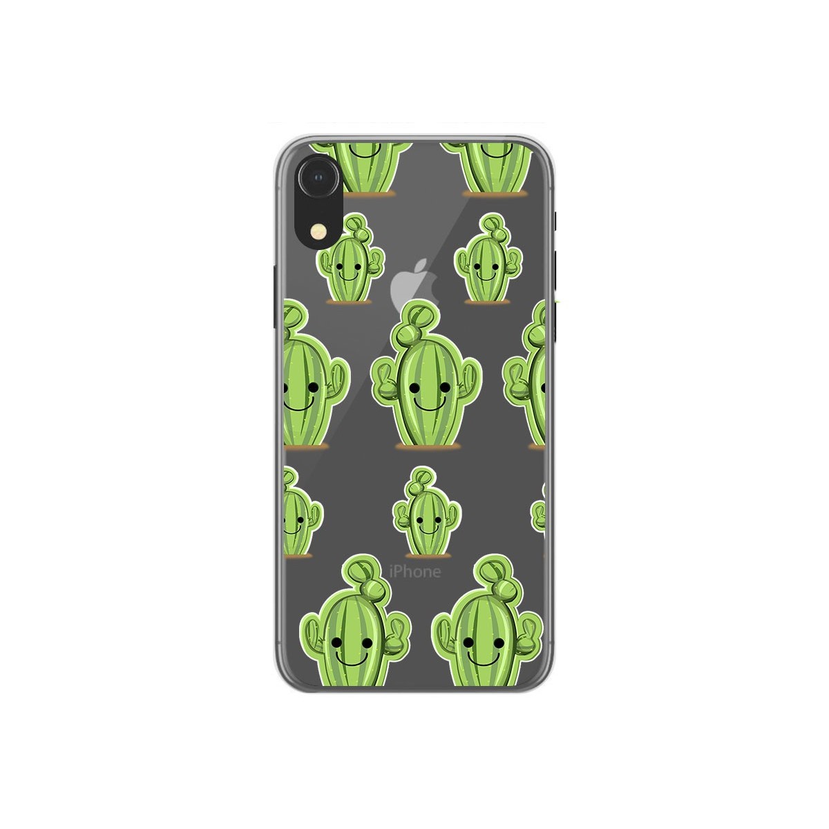 Funda Gel Transparente para Iphone XR Diseño Cactus Dibujos