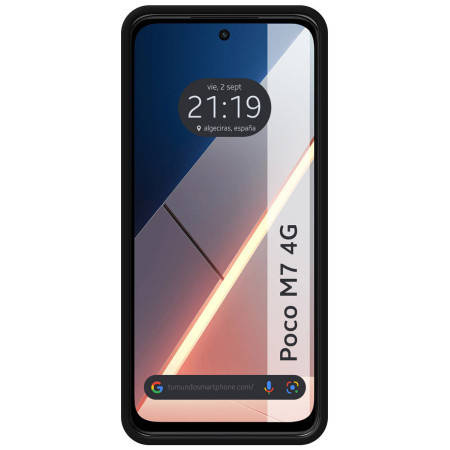 Funda Silicona Líquida Ultra Suave para Xiaomi Poco M7 4G color Negra