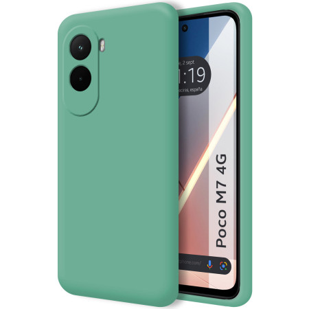 Funda Silicona Líquida Ultra Suave para Xiaomi Poco M7 4G color Verde