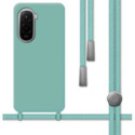 Funda Silicona Líquida con Cordón para Xiaomi Poco M7 4G color Verde